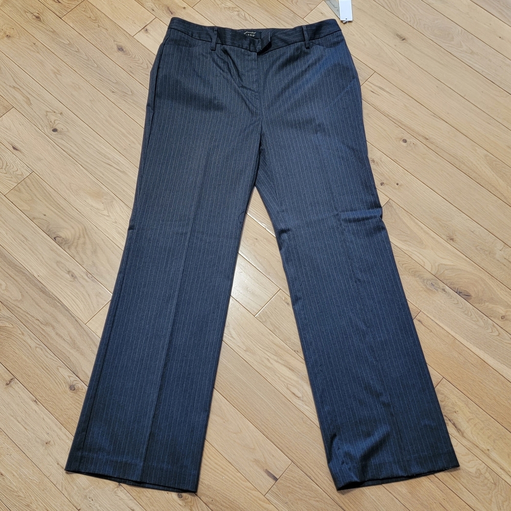 Essentials by A.B.S workwear office pants striped trousers sz 14
